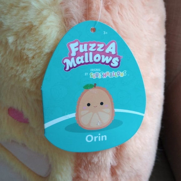 Orin the orange fuzzamallow squishmallow plush kids toy fuzzy cute large green - Picture 4 of 9